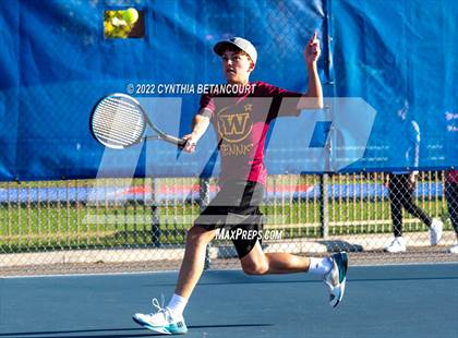 Thumbnail 3 in 5A Region 1 Tennis Tournament photogallery.