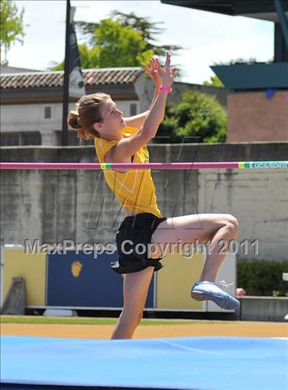 Thumbnail 2 in CIF NCS Masters Track & Field Championships (Girls High Jump) photogallery.