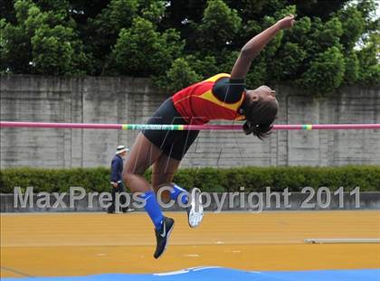 Thumbnail 2 in CIF NCS Masters Track & Field Championships (Girls High Jump) photogallery.