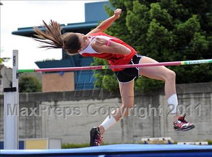 Thumbnail 3 in CIF NCS Masters Track & Field Championships (Girls High Jump) photogallery.