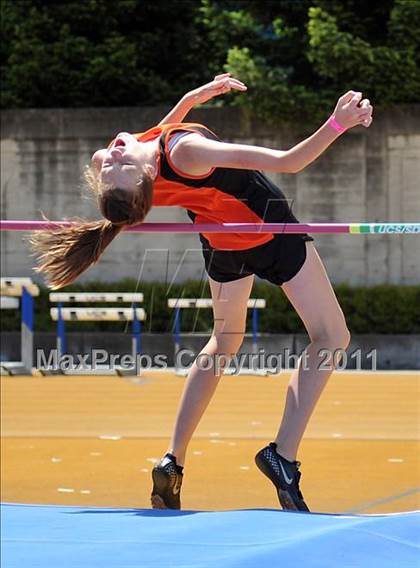 Thumbnail 1 in CIF NCS Masters Track & Field Championships (Girls High Jump) photogallery.