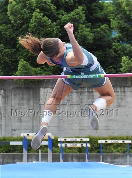 Thumbnail 3 in CIF NCS Masters Track & Field Championships (Girls High Jump) photogallery.