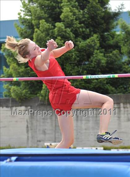 Thumbnail 2 in CIF NCS Masters Track & Field Championships (Girls High Jump) photogallery.