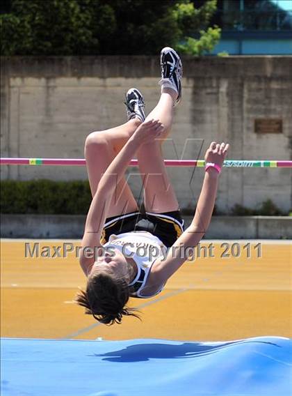 Thumbnail 3 in CIF NCS Masters Track & Field Championships (Girls High Jump) photogallery.