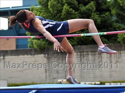 Thumbnail 2 in CIF NCS Masters Track & Field Championships (Girls High Jump) photogallery.