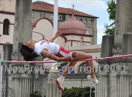 Thumbnail 3 in CIF NCS Masters Track & Field Championships (Girls High Jump) photogallery.