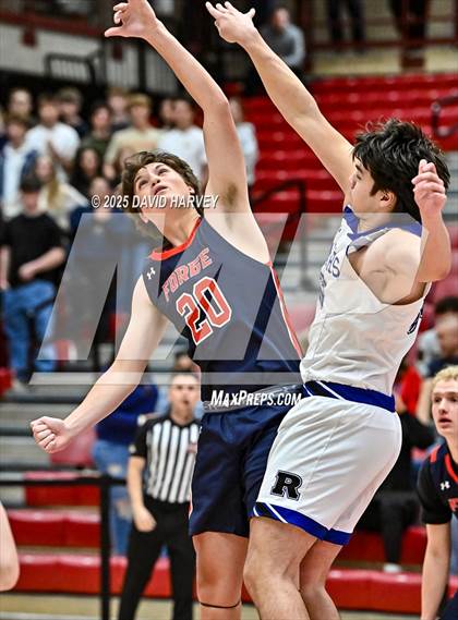 Thumbnail 2 in Forge Christian vs. Resurrection Christian (CHSAA 3A Great 8) photogallery.