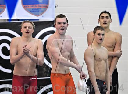 Thumbnail 1 in NCHSAA 4A Swimming Championships photogallery.