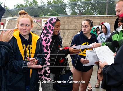 Thumbnail 3 in JV: CIF SJS Girls Diving Finals photogallery.