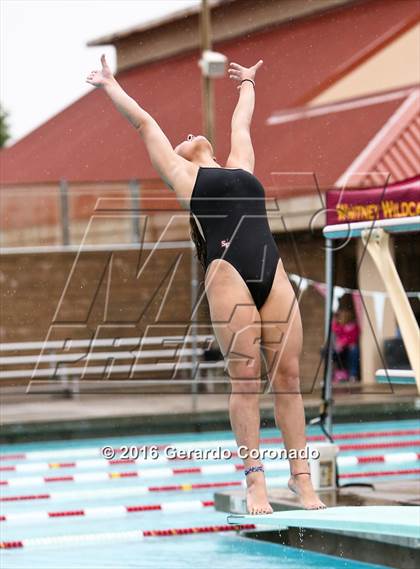 Thumbnail 1 in JV: CIF SJS Girls Diving Finals photogallery.