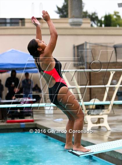 Thumbnail 3 in JV: CIF SJS Girls Diving Finals photogallery.