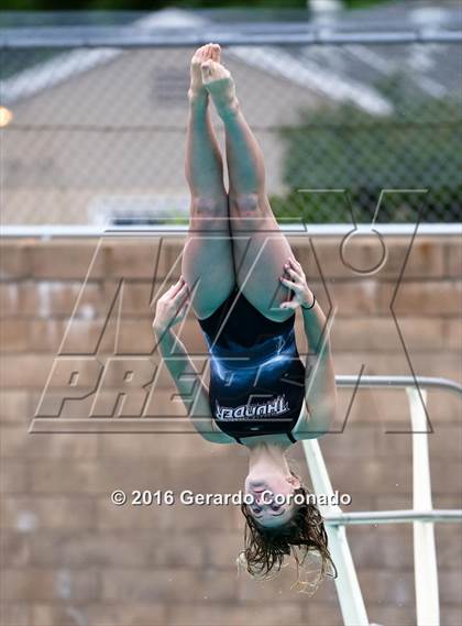 Thumbnail 1 in CIF SJS Girls Diving Finals photogallery.