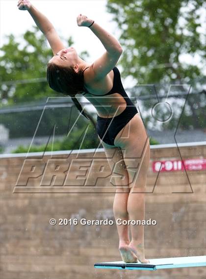 Thumbnail 3 in JV: CIF SJS Girls Diving Finals photogallery.