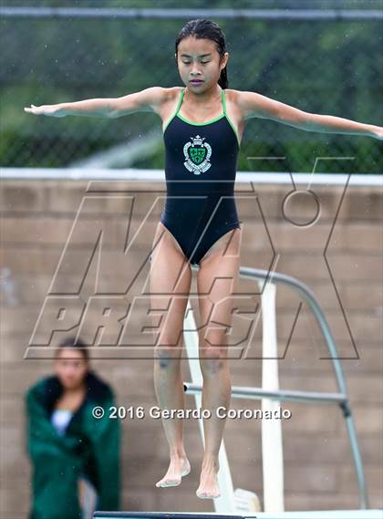 Thumbnail 3 in JV: CIF SJS Girls Diving Finals photogallery.