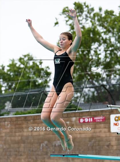 Thumbnail 1 in JV: CIF SJS Girls Diving Finals photogallery.