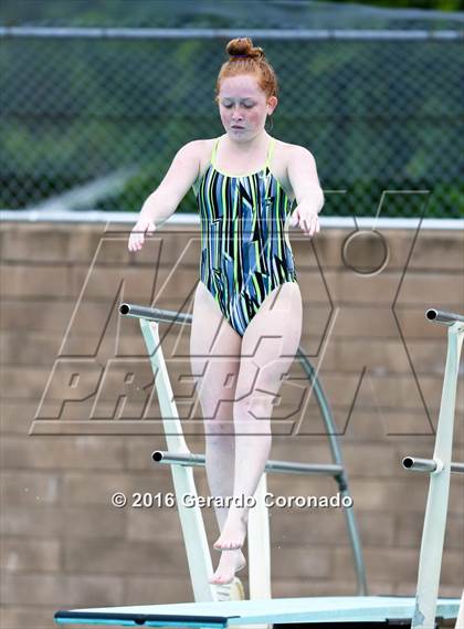 Thumbnail 1 in JV: CIF SJS Girls Diving Finals photogallery.