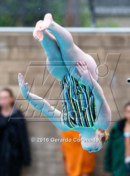 Thumbnail 1 in JV: CIF SJS Girls Diving Finals photogallery.