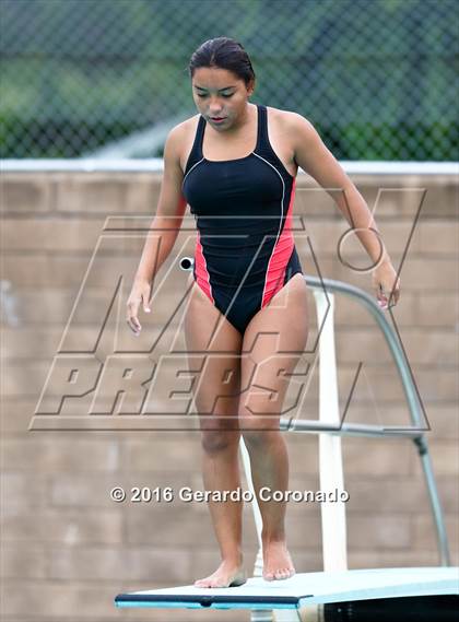 Thumbnail 1 in CIF SJS Girls Diving Finals photogallery.