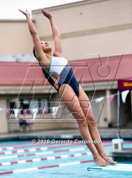 Thumbnail 1 in CIF SJS Girls Diving Finals photogallery.