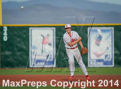 Thumbnail 3 in Centennial vs Liberty (NIAA Division 1 State Baseball Tournament Round 3) photogallery.