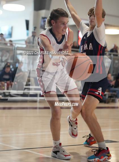 Thumbnail 3 in San Antonio Patriots HomeSchool vs Dallas HSAA (Aggieland Come and Take It Tip-Off) photogallery.