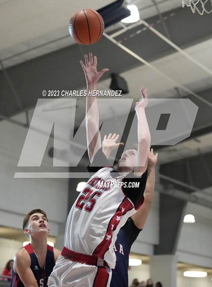 Thumbnail 1 in San Antonio Patriots HomeSchool vs Dallas HSAA (Aggieland Come and Take It Tip-Off) photogallery.