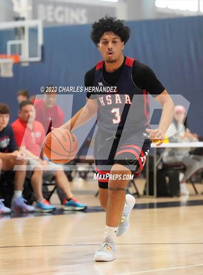 Thumbnail 2 in San Antonio Patriots HomeSchool vs Dallas HSAA (Aggieland Come and Take It Tip-Off) photogallery.