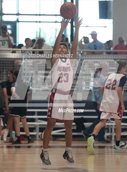 Thumbnail 2 in San Antonio Patriots HomeSchool vs Dallas HSAA (Aggieland Come and Take It Tip-Off) photogallery.