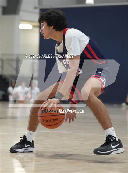 Thumbnail 2 in San Antonio Patriots HomeSchool vs Dallas HSAA (Aggieland Come and Take It Tip-Off) photogallery.