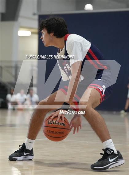 Thumbnail 3 in San Antonio Patriots HomeSchool vs Dallas HSAA (Aggieland Come and Take It Tip-Off) photogallery.