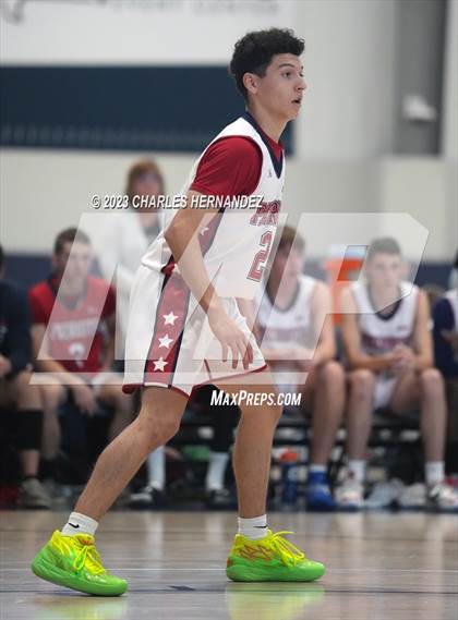 Thumbnail 3 in San Antonio Patriots HomeSchool vs Dallas HSAA (Aggieland Come and Take It Tip-Off) photogallery.