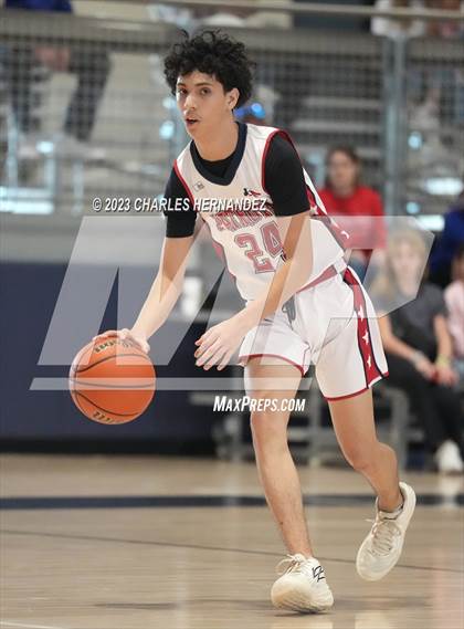 Thumbnail 1 in San Antonio Patriots HomeSchool vs Dallas HSAA (Aggieland Come and Take It Tip-Off) photogallery.