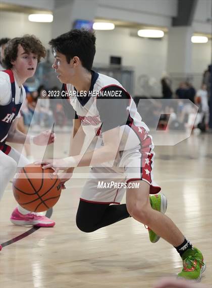 Thumbnail 3 in San Antonio Patriots HomeSchool vs Dallas HSAA (Aggieland Come and Take It Tip-Off) photogallery.