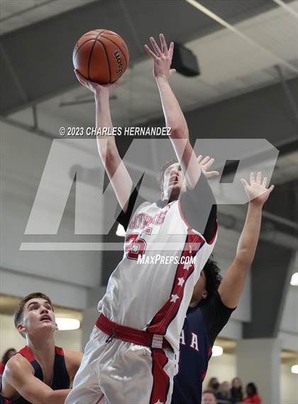 Thumbnail 1 in San Antonio Patriots HomeSchool vs Dallas HSAA (Aggieland Come and Take It Tip-Off) photogallery.