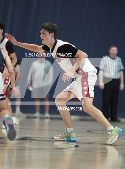Thumbnail 3 in San Antonio Patriots HomeSchool vs Dallas HSAA (Aggieland Come and Take It Tip-Off) photogallery.