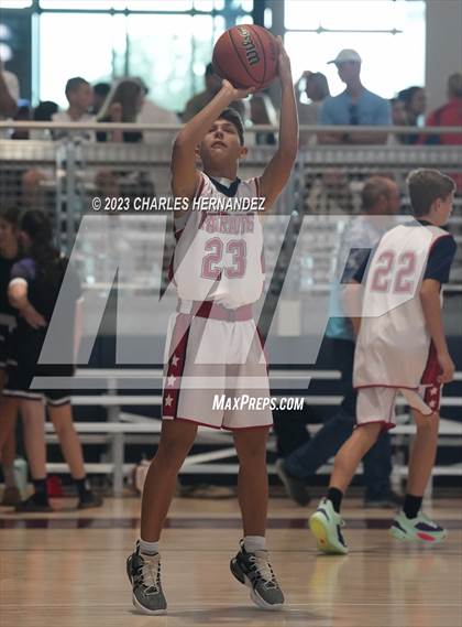 Thumbnail 3 in San Antonio Patriots HomeSchool vs Dallas HSAA (Aggieland Come and Take It Tip-Off) photogallery.