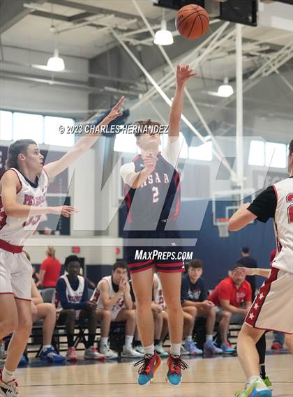 Thumbnail 3 in San Antonio Patriots HomeSchool vs Dallas HSAA (Aggieland Come and Take It Tip-Off) photogallery.