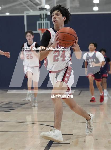 Thumbnail 3 in San Antonio Patriots HomeSchool vs Dallas HSAA (Aggieland Come and Take It Tip-Off) photogallery.