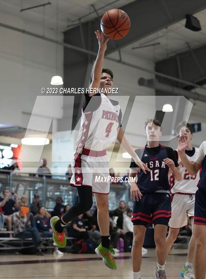 Thumbnail 3 in San Antonio Patriots HomeSchool vs Dallas HSAA (Aggieland Come and Take It Tip-Off) photogallery.