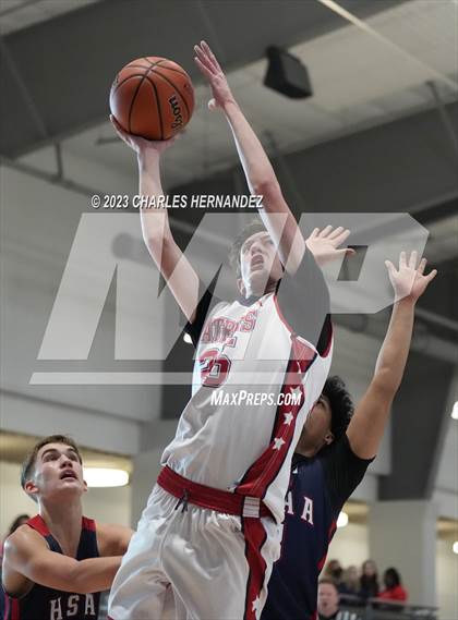 Thumbnail 3 in San Antonio Patriots HomeSchool vs Dallas HSAA (Aggieland Come and Take It Tip-Off) photogallery.