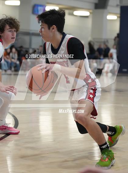 Thumbnail 3 in San Antonio Patriots HomeSchool vs Dallas HSAA (Aggieland Come and Take It Tip-Off) photogallery.