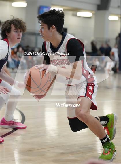 Thumbnail 1 in San Antonio Patriots HomeSchool vs Dallas HSAA (Aggieland Come and Take It Tip-Off) photogallery.