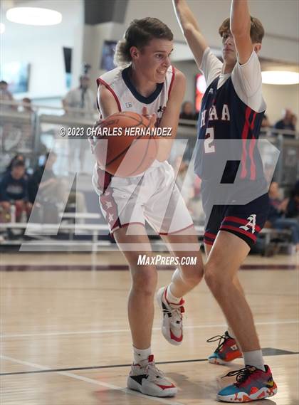 Thumbnail 2 in San Antonio Patriots HomeSchool vs Dallas HSAA (Aggieland Come and Take It Tip-Off) photogallery.
