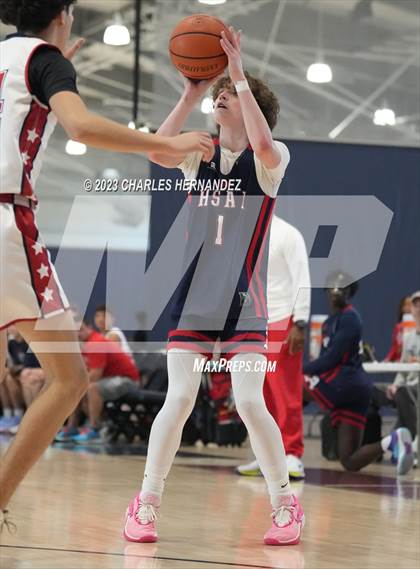 Thumbnail 3 in San Antonio Patriots HomeSchool vs Dallas HSAA (Aggieland Come and Take It Tip-Off) photogallery.