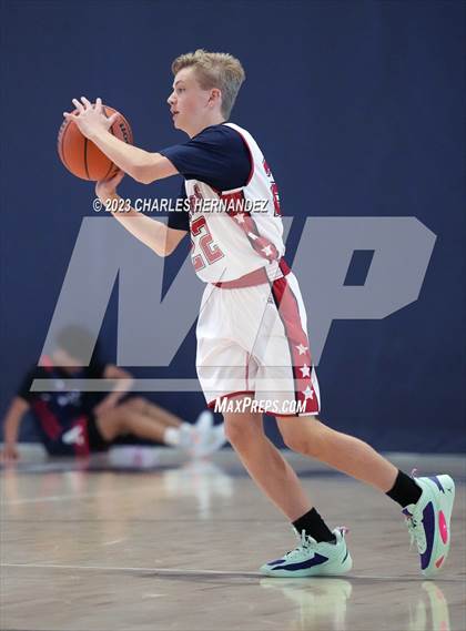 Thumbnail 1 in San Antonio Patriots HomeSchool vs Dallas HSAA (Aggieland Come and Take It Tip-Off) photogallery.