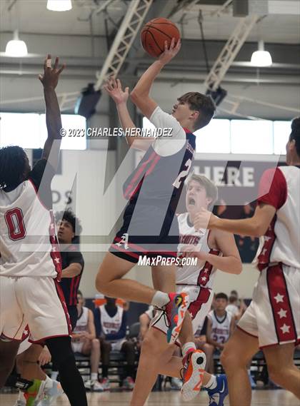 Thumbnail 3 in San Antonio Patriots HomeSchool vs Dallas HSAA (Aggieland Come and Take It Tip-Off) photogallery.