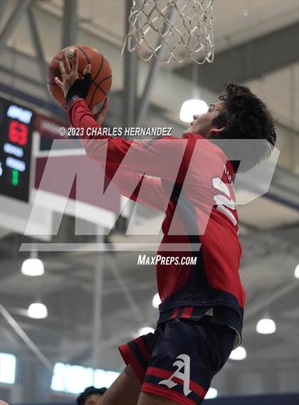 Thumbnail 2 in San Antonio Patriots HomeSchool vs Dallas HSAA (Aggieland Come and Take It Tip-Off) photogallery.