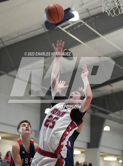 Thumbnail 2 in San Antonio Patriots HomeSchool vs Dallas HSAA (Aggieland Come and Take It Tip-Off) photogallery.
