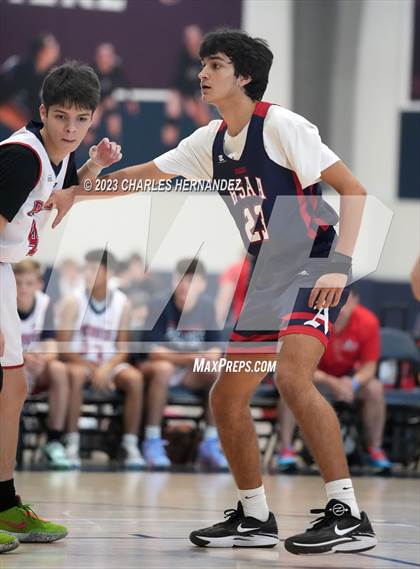 Thumbnail 1 in San Antonio Patriots HomeSchool vs Dallas HSAA (Aggieland Come and Take It Tip-Off) photogallery.
