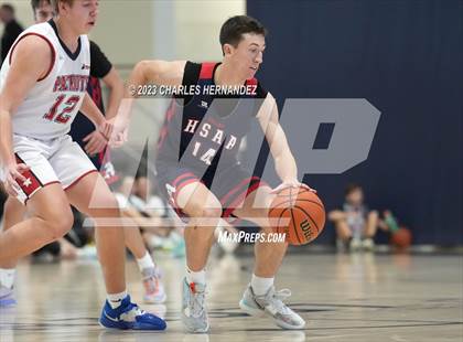 Thumbnail 1 in San Antonio Patriots HomeSchool vs Dallas HSAA (Aggieland Come and Take It Tip-Off) photogallery.